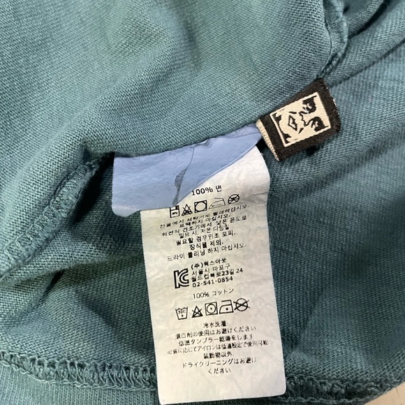 OBEY blue graphic tee w/ yellow sun sz L - Picture 6 of 12